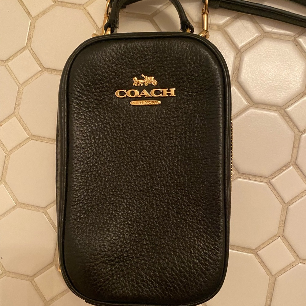 Coach Black Leather Shoulder Bag